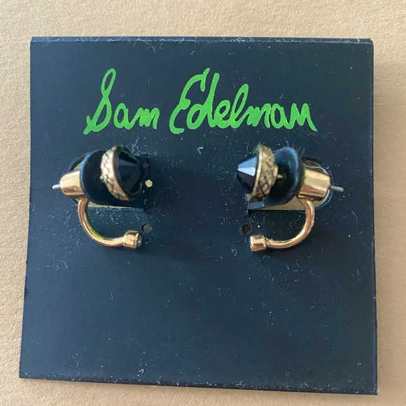 Sam Edelman black / gold earrings - Picture 1 of 3